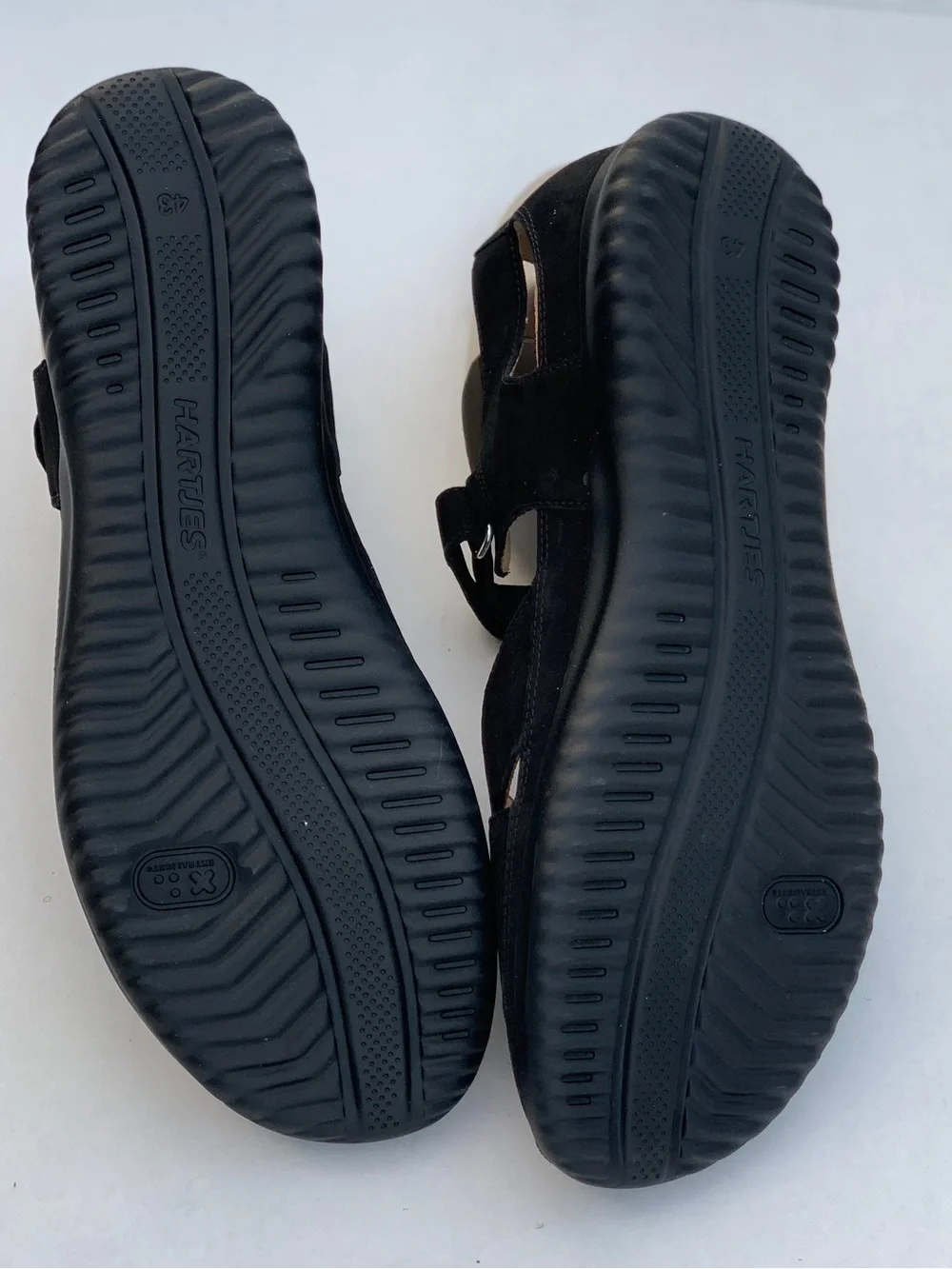 Women's Black Velcro Comfort Sandals